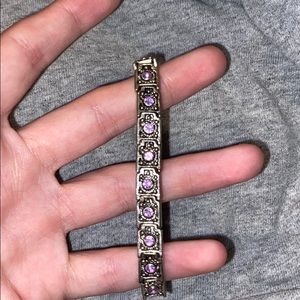 4 for $24 Sale Vintage Purple & Silver Bracelet